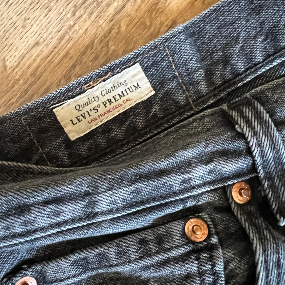 Men's Levis 501 Washed Black/Grey  34 X 32 Excellent - Picture 6 of 6